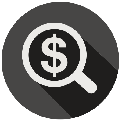 Increased financial control icon illustration.